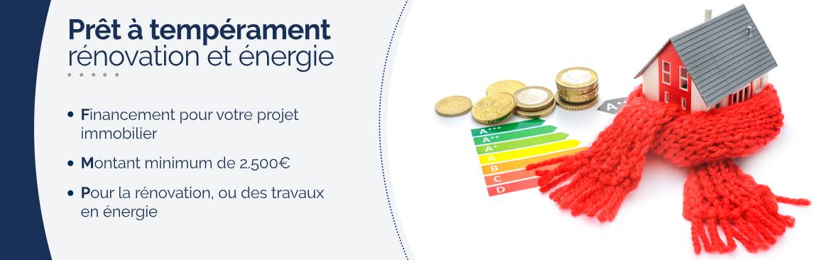 Bannière prêt à tempérament pour la rénovation d'habitation