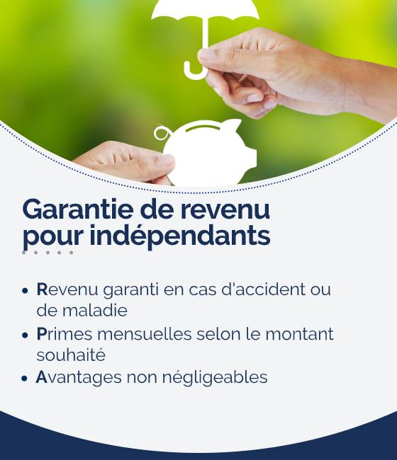 Bannière mobile revenu garanti pour indépendants