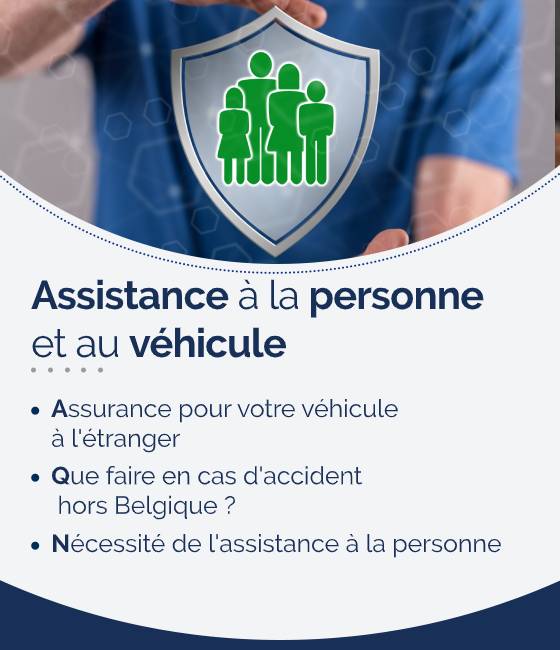 Bannière mobile assistance à la personne et au véhicule à l'étranger